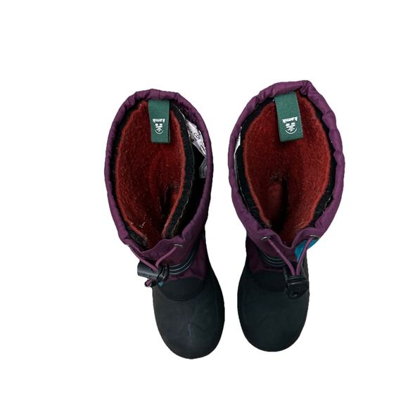 Kamik Big Girls 1 Snowcoast3 Snow Boots Winter Insulated Waterproof Purple Teal - Picture 7 of 9